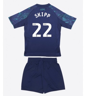 Leicester City Oliver Skipp #22 Udebanetrøje Børn 2025-26 Kortærmet (+ Korte bukser)
